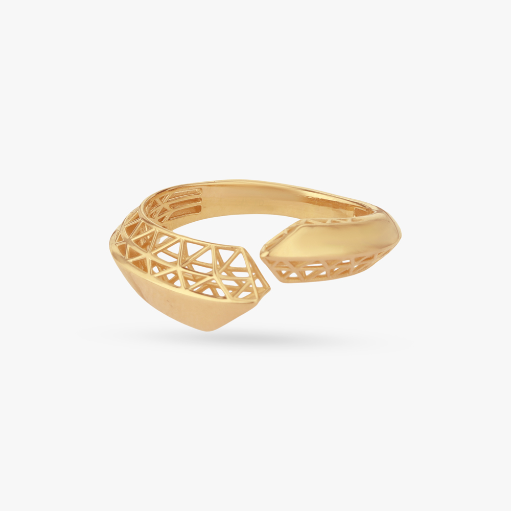 Noir Arc Gold Ring,,hi-res image number null