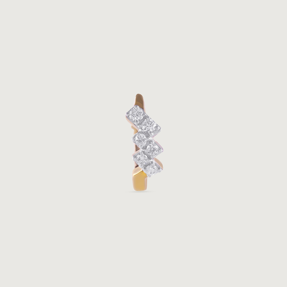 Lippan Glamour Gold & Diamond Nose Pin,,hi-res image number null