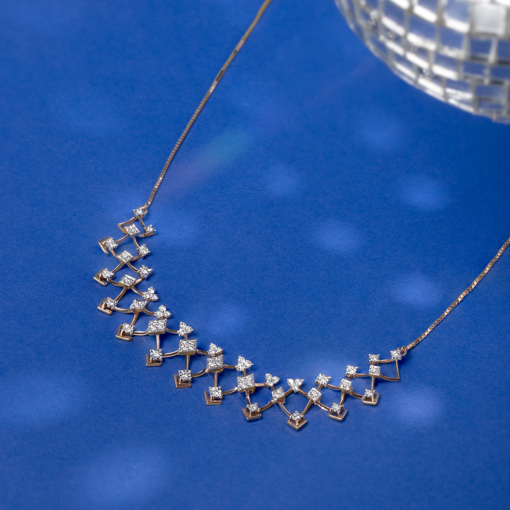 Disco Dream Gold & Diamond Necklace,,hi-res image number null