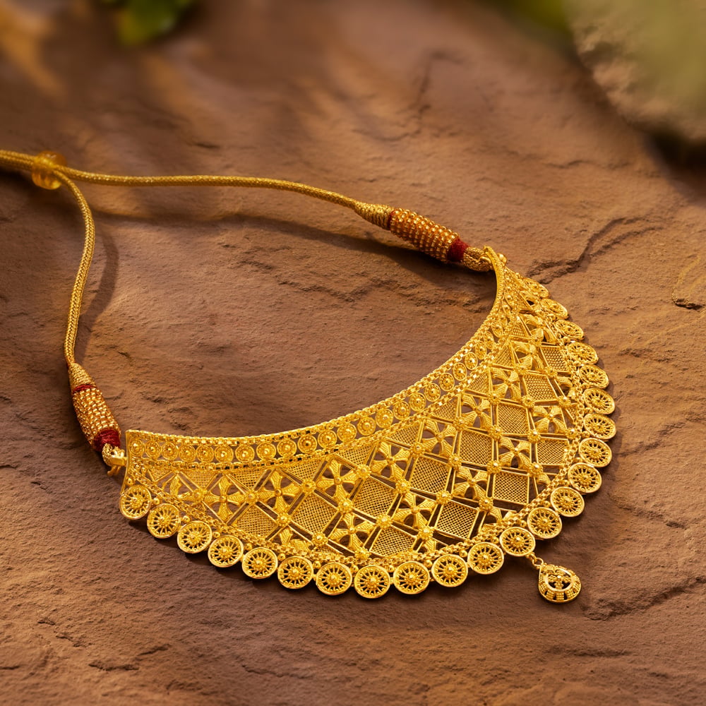 Sculpted Radiance Gold Necklace Set,,hi-res image number null