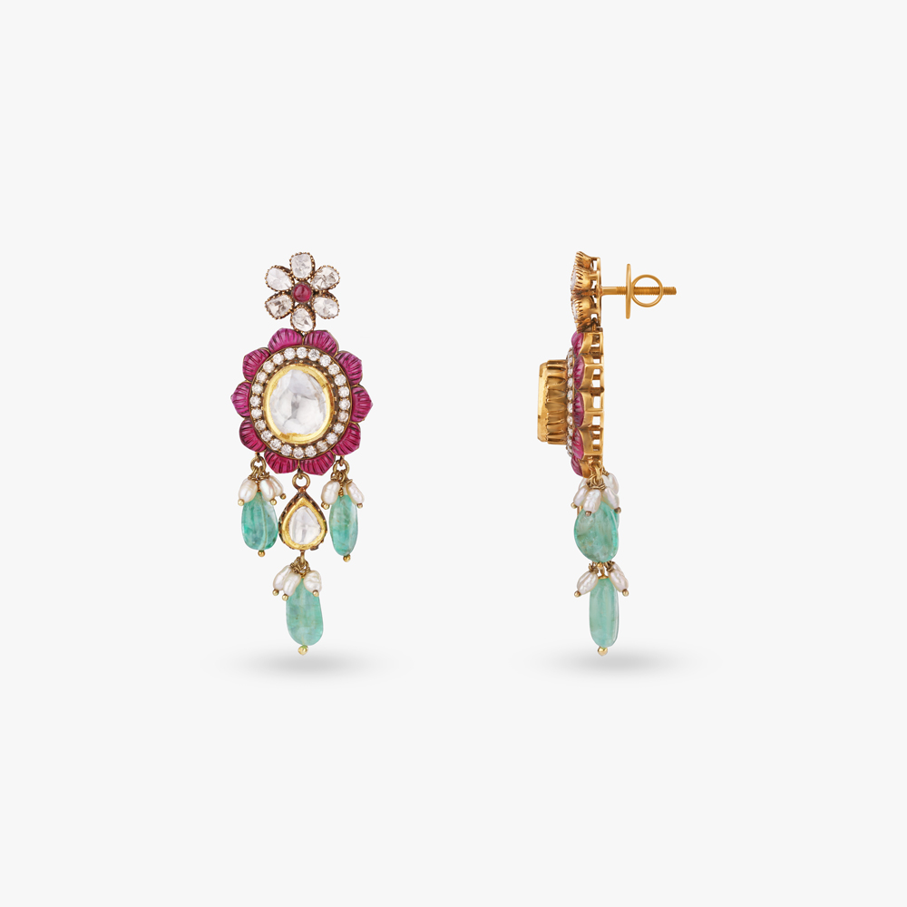 Emerald Bloom Diamond Neckwear Set,,hi-res image number null