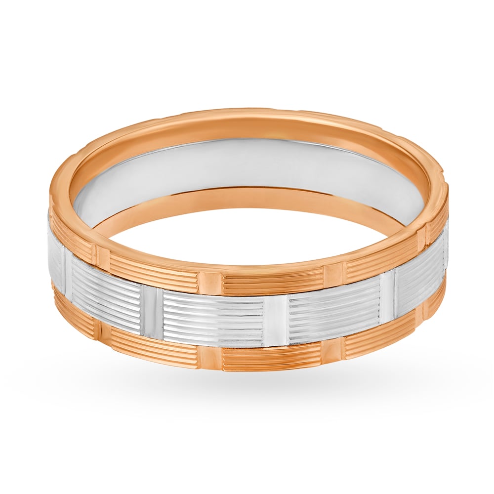Timeless Platinum and Rose Gold Ring for Men,,hi-res image number null
