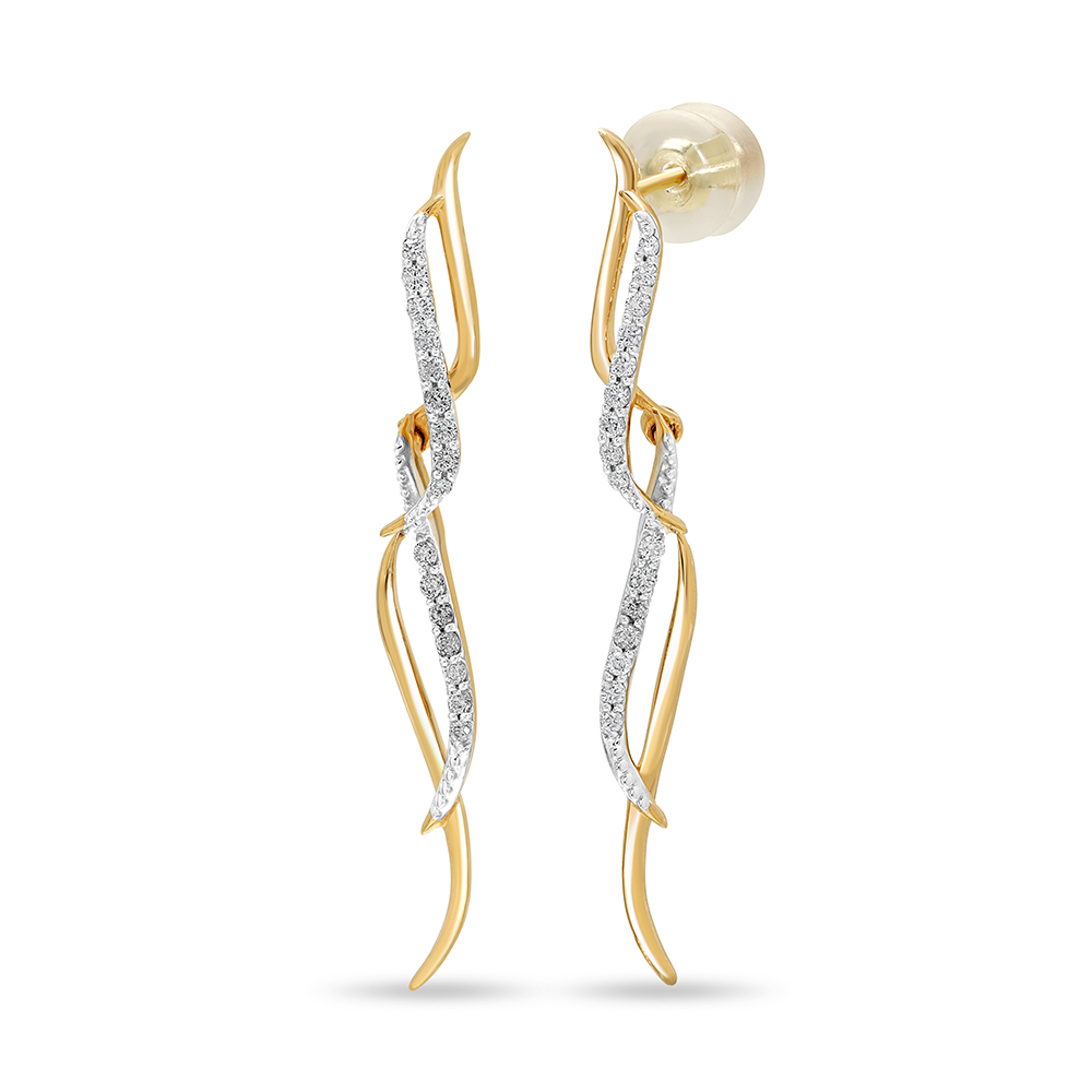 14 KT Golden Vineyard Drop Earrings,,hi-res image number null
