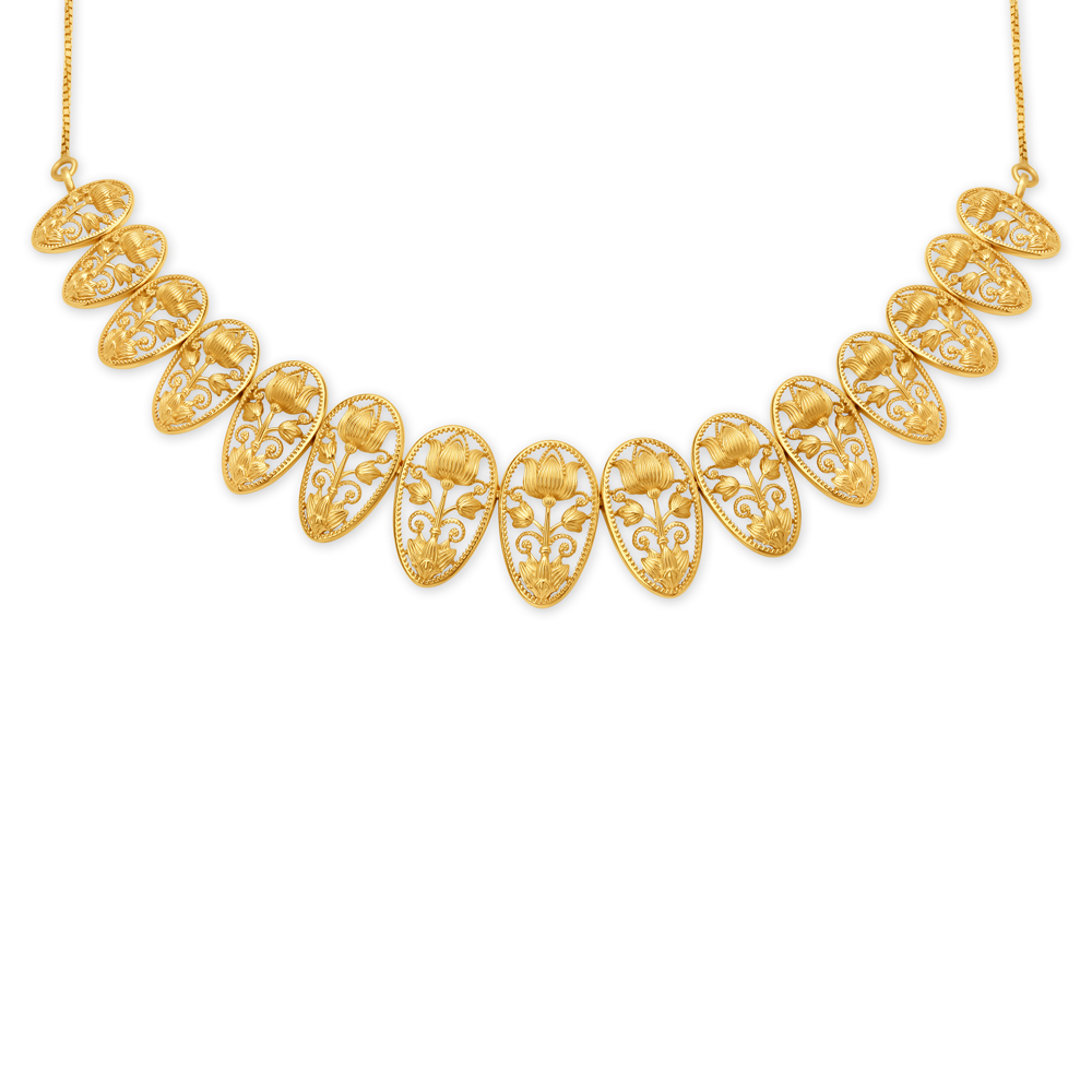 Blooming Lotus Gold Necklace