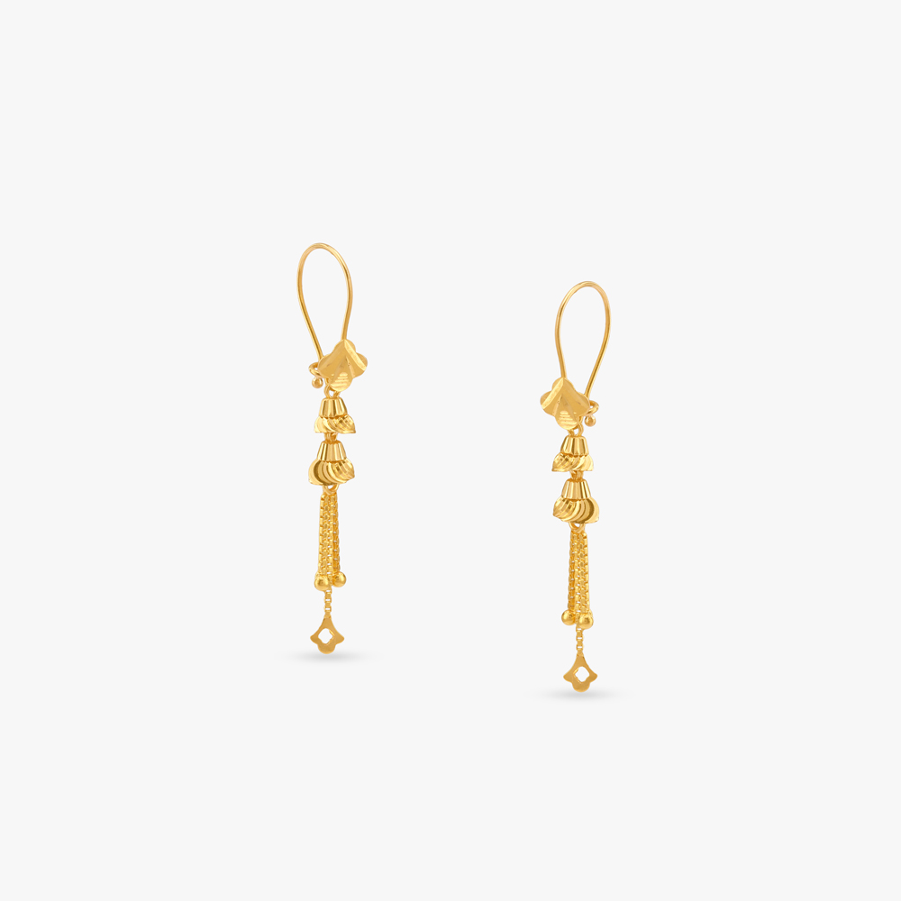 

Whispering Charm Gold Hoop Earrings