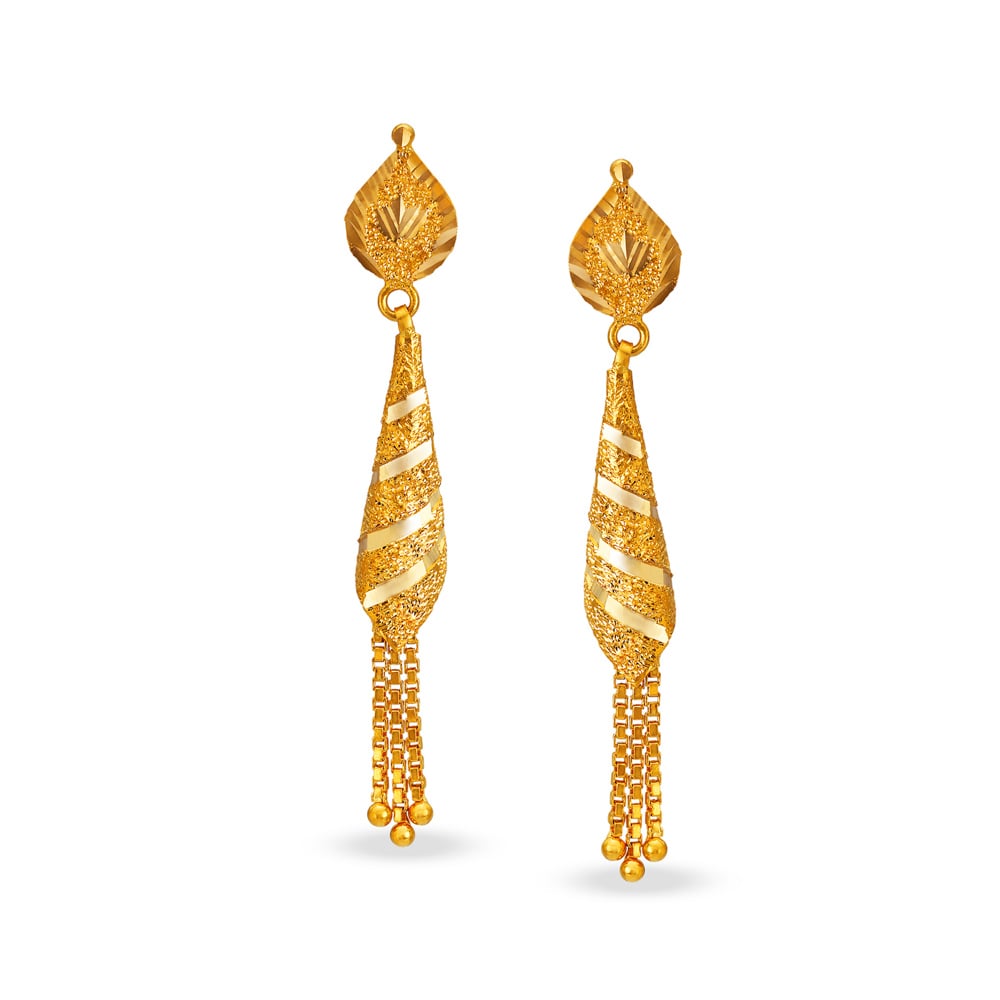 

Marvelous 22 Karat Yellow Gold Leaf Drops