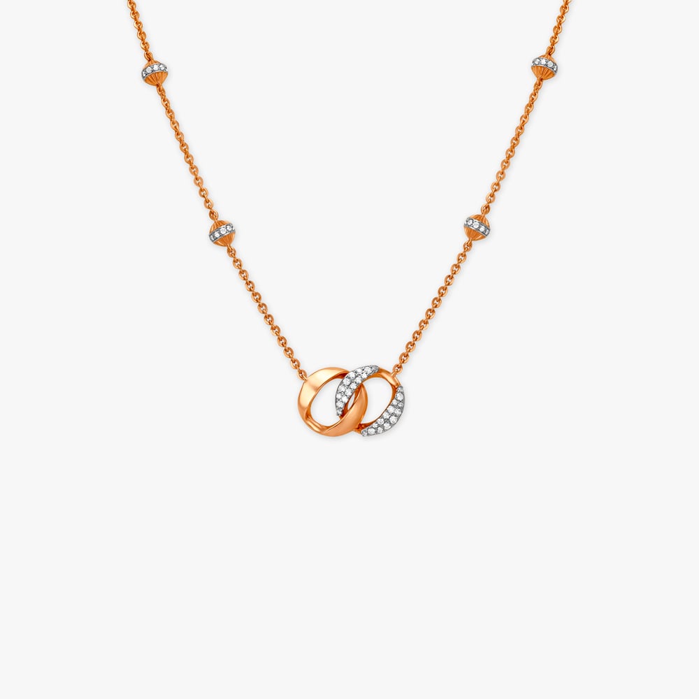 Entwined Diamond Necklace,,hi-res image number null