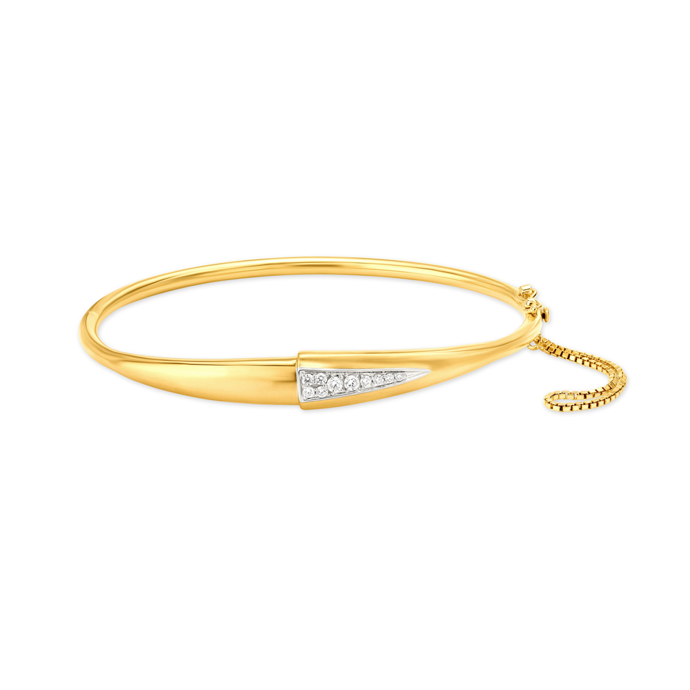 14kt Gold Dancing Wave Bangles with an elegant design