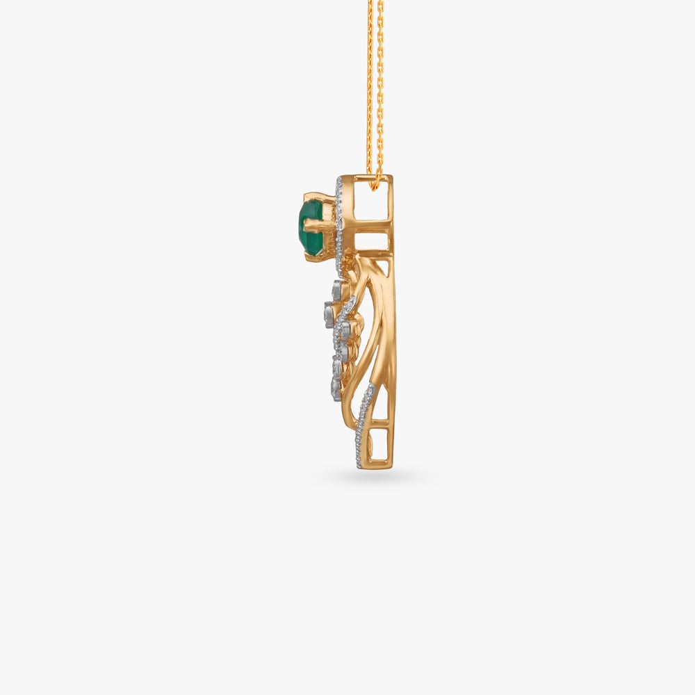 Celeste Emerald Pendant and Earrings Set,,hi-res image number null