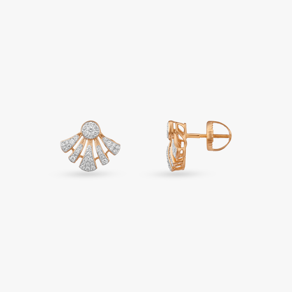 Gleaming Horizon Diamond Stud Earrings,,hi-res image number null