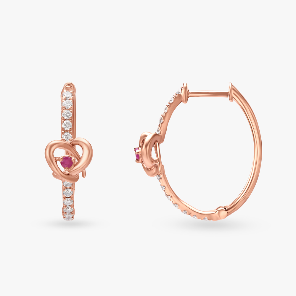 Romantic Reverie Diamond Hoop Earrings,,hi-res image number null