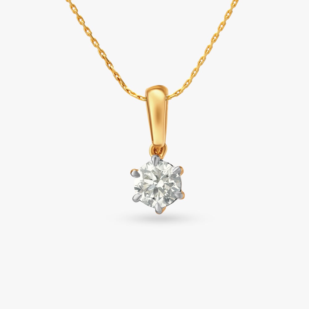 Dazzle Drop Solitaire Pendant,,hi-res image number null