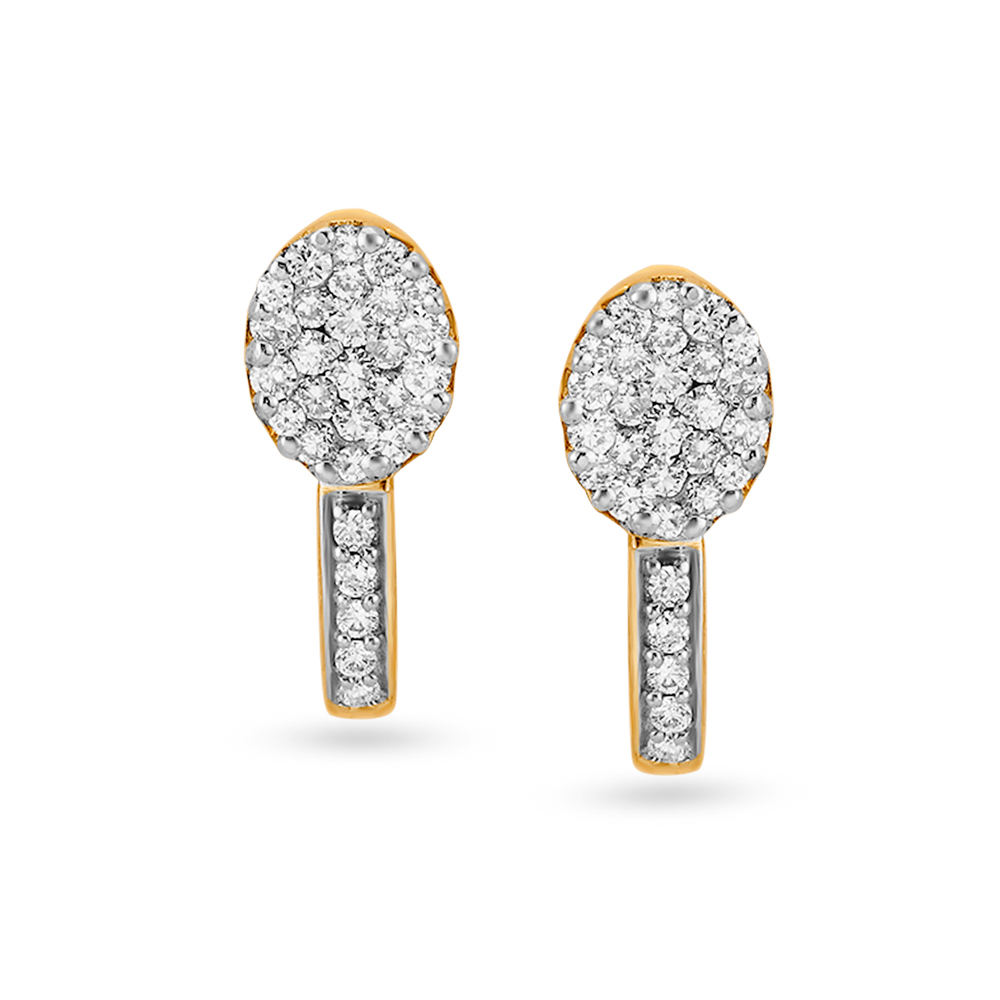 Resplendent Gold and Diamond Hoop Earrings,,hi-res image number null