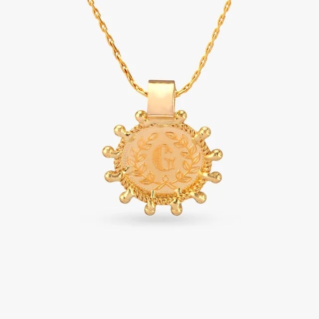 Divine Goddess Lakshmi Religious Gold Coin Pendant,,hi-res image number null