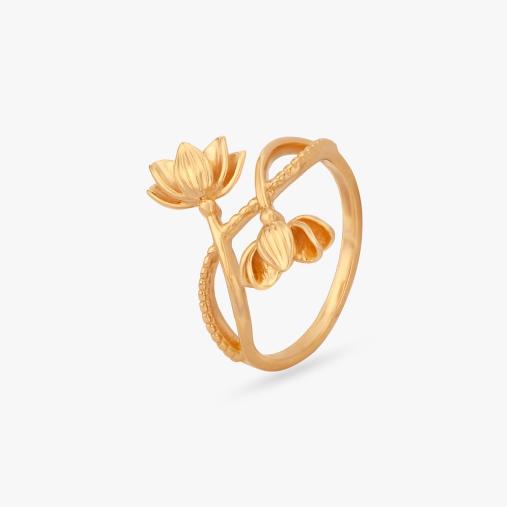 

Twin Buds Gold Ring