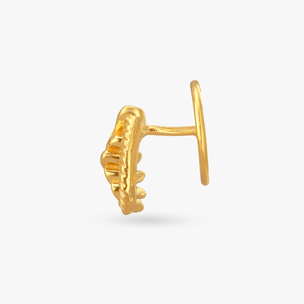 Delicate Vine Gold Nose Pin,,hi-res image number null
