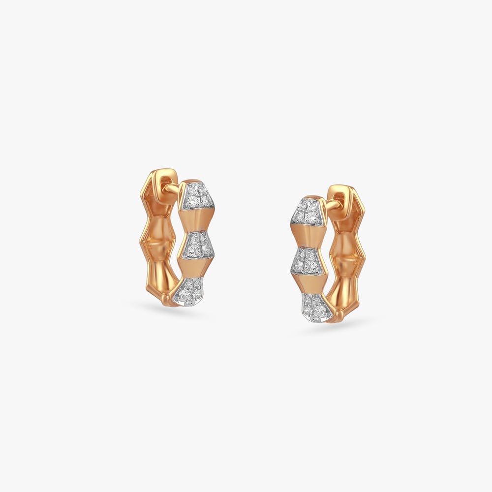 Azure Flip Diamond Hoop Earrings,,hi-res image number null
