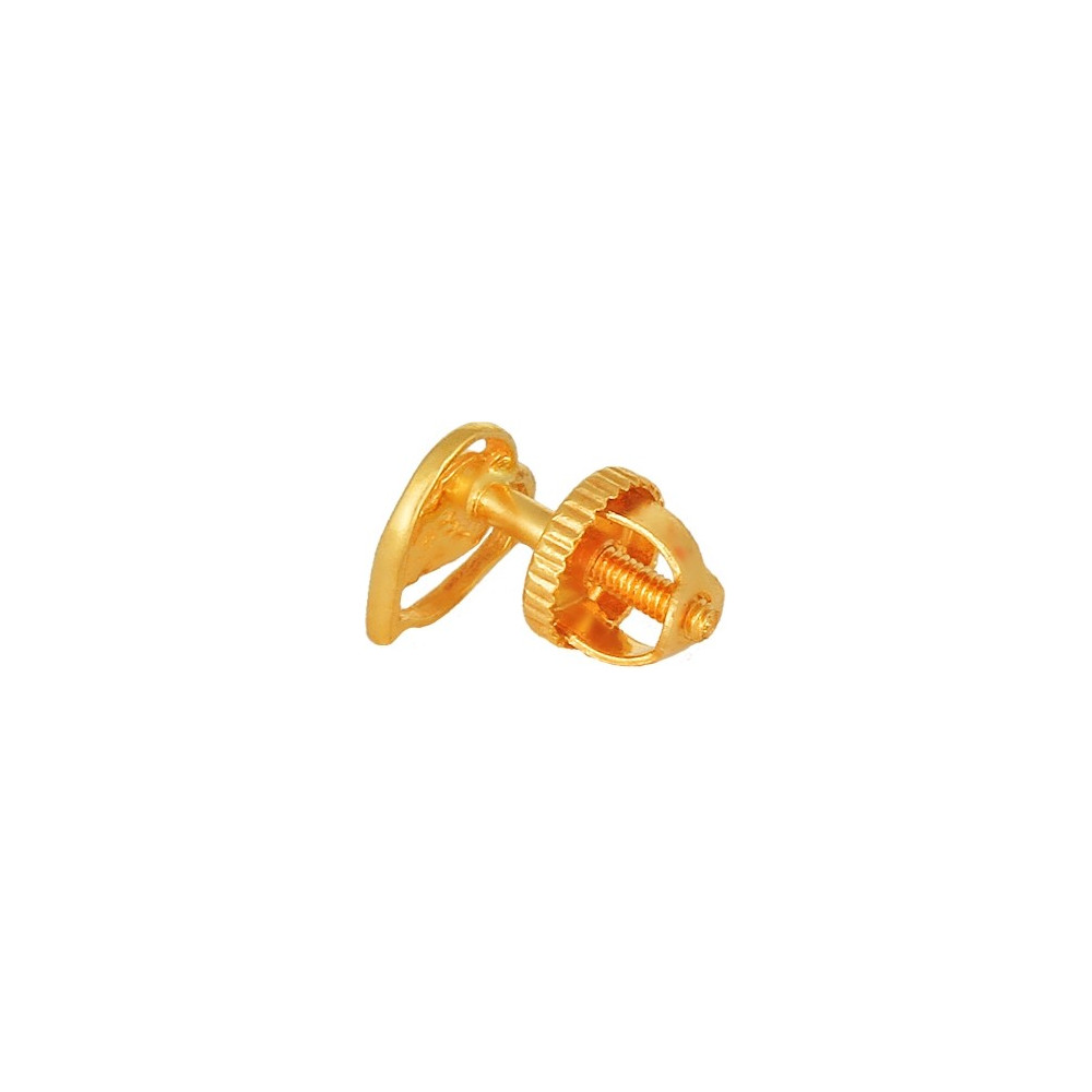 Gold Heart Shaped Stud Earrings,,hi-res image number null
