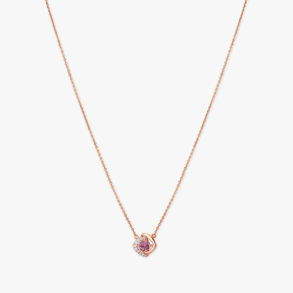 Poppy Pink Diamond Necklace Set,,hi-res image number null