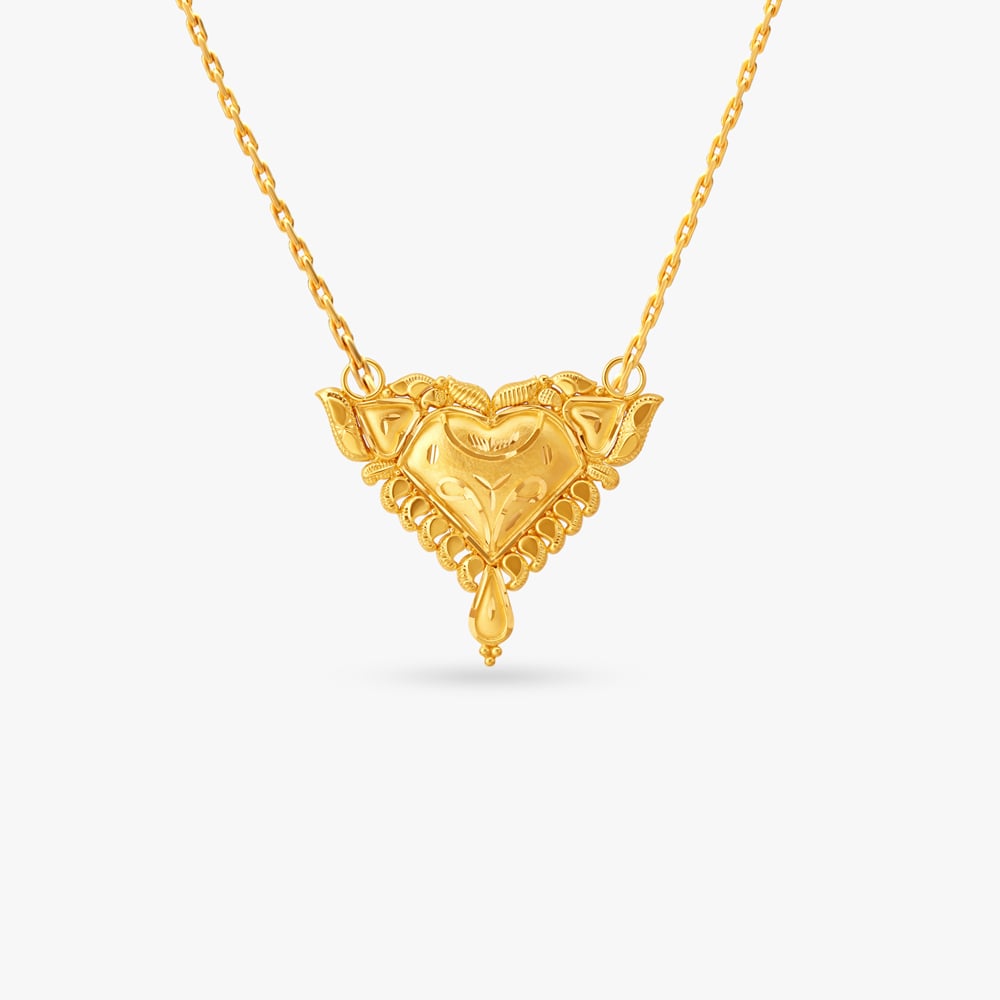 Flourish Gold Pendant,,hi-res image number null