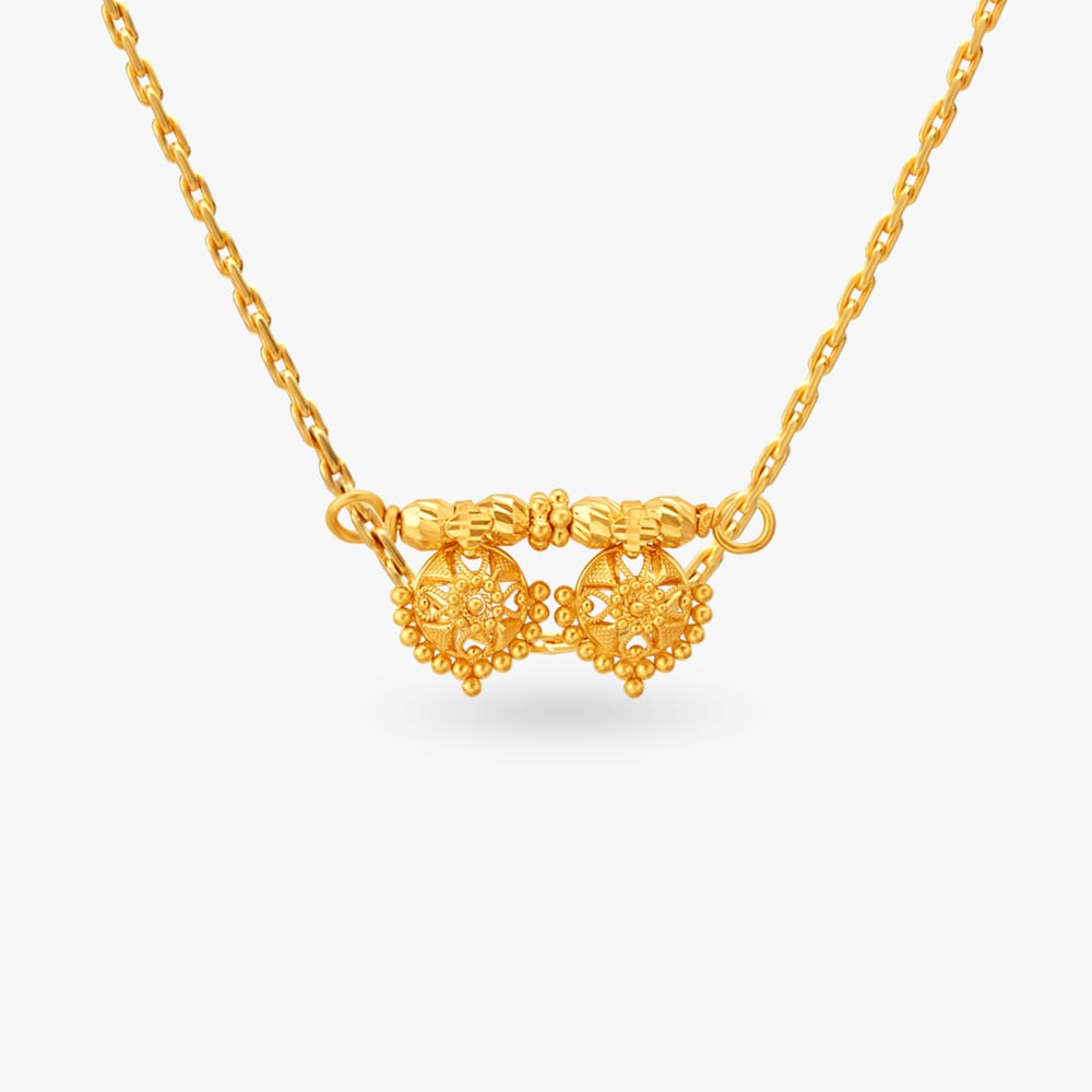 Intricate Gold Thali Pendant,,hi-res image number null