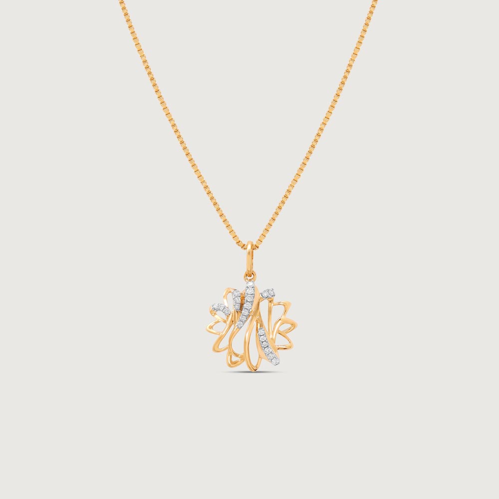 Whimsical Flow Diamond Pendant,,hi-res image number null