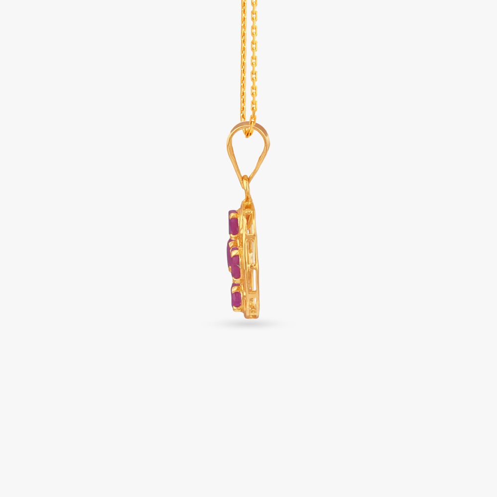 Spirited Bloom Ruby Pendant and Earrings Set,,hi-res image number null