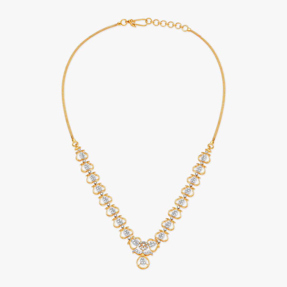Satiny Diamond Necklace,,hi-res image number null