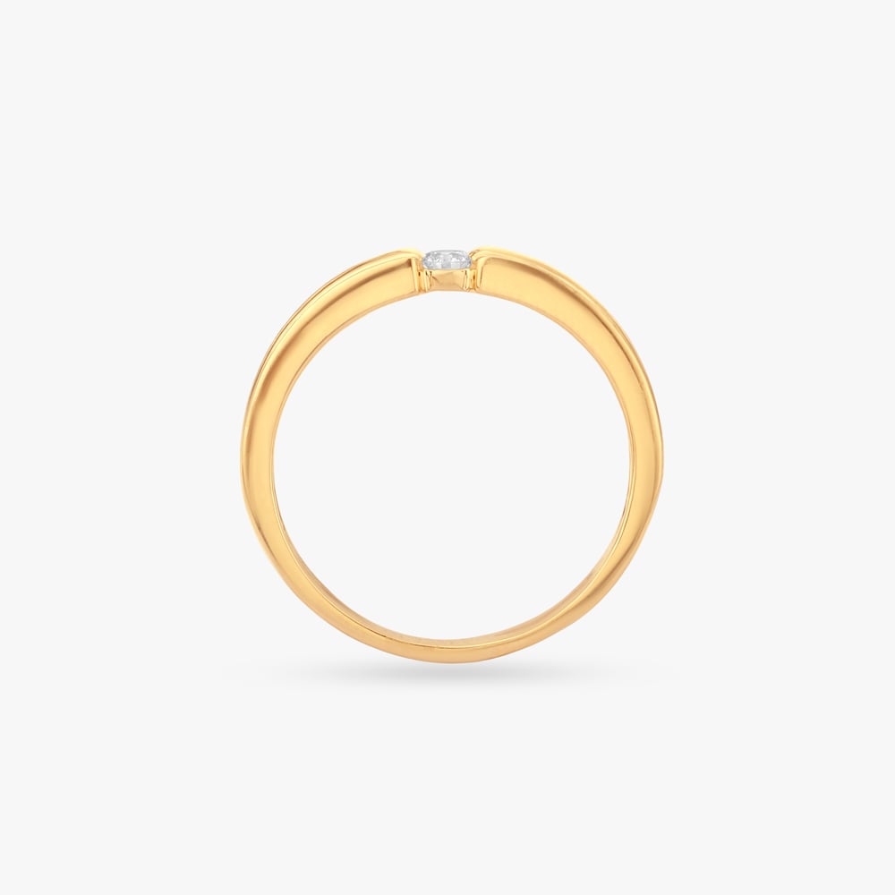 Linear Gleam Diamond Finger Ring for Men,,hi-res image number null