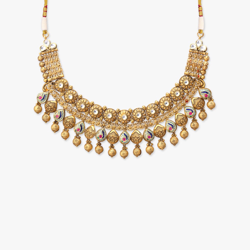 Ghungroo Gatha Gold Necklace set,,hi-res image number null