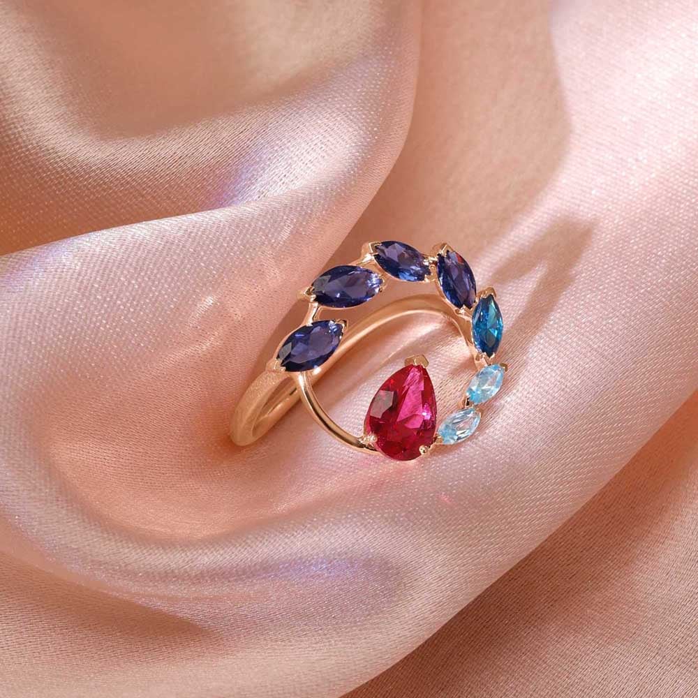 Bold Whirl Colourstone Ring,,hi-res image number null