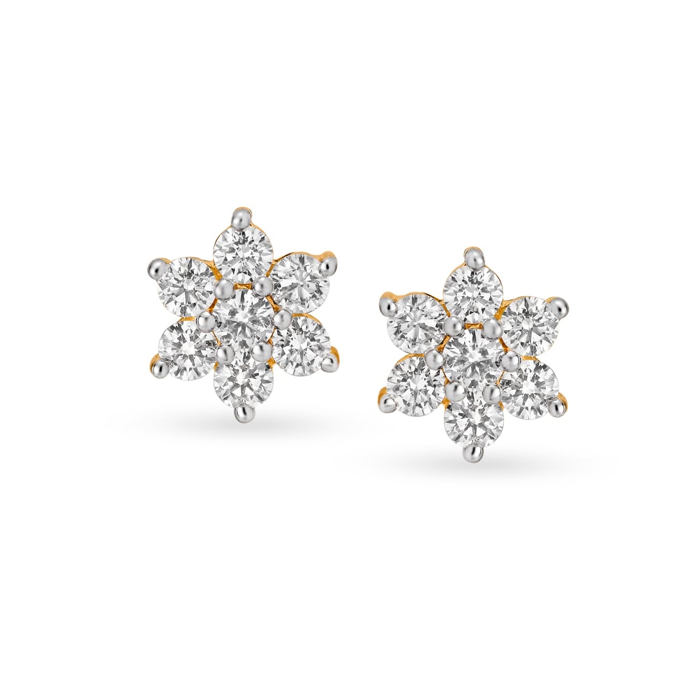 14K Rose Gold Minimal Style Diamond Earrings By Lagu Bandhu  Lagu Bandhu