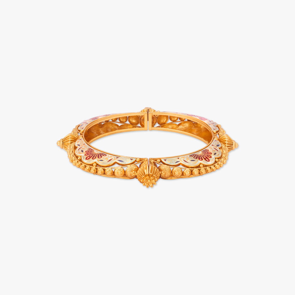 Sonar Alpona Kankan Gold Bangles,,hi-res image number null