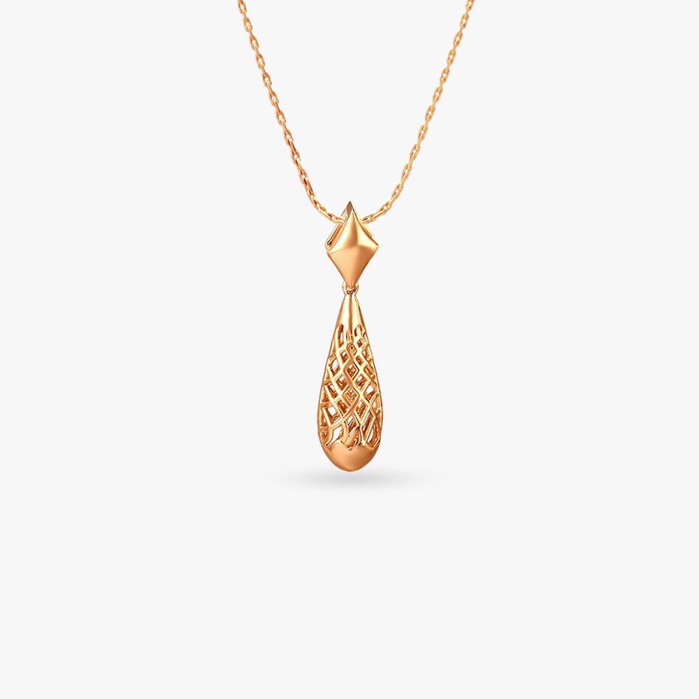 

Contemporary Drape Gold Pendant
