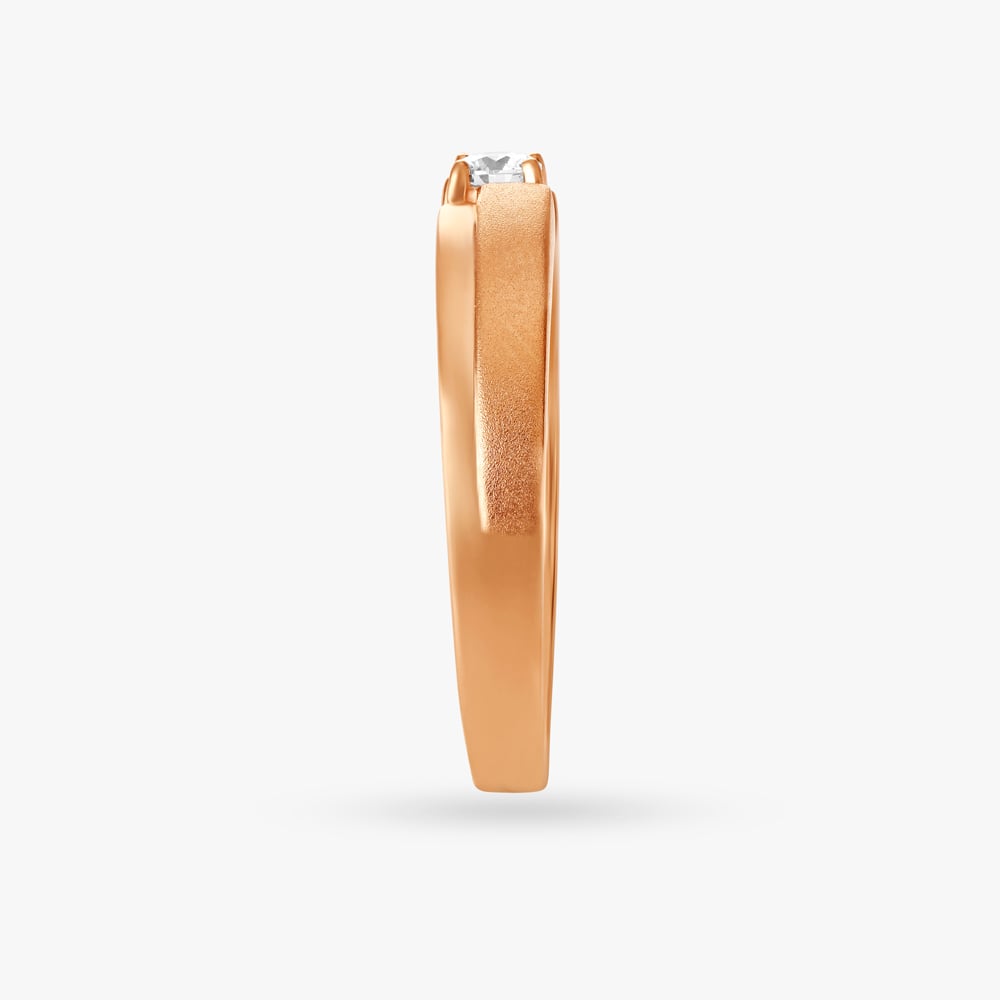 Voguish Single Stone Diamond Finger Ring For Men,,hi-res image number null