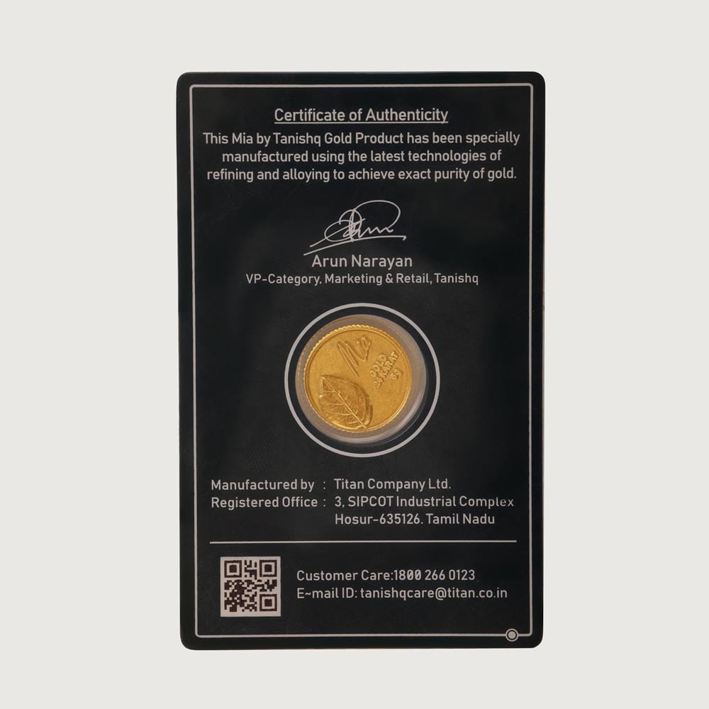 5 GM 24 Karat Tulsi Gold Coin,,hi-res image number null