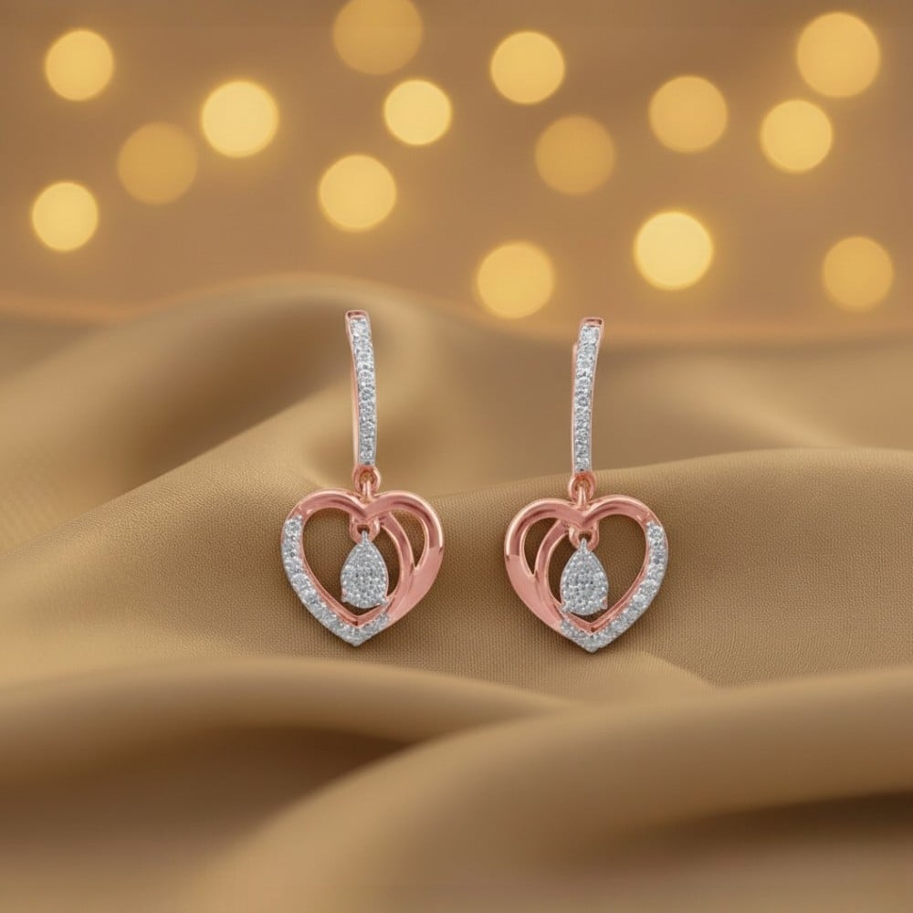 Love Loop Diamond Drop Earrings,,hi-res image number null