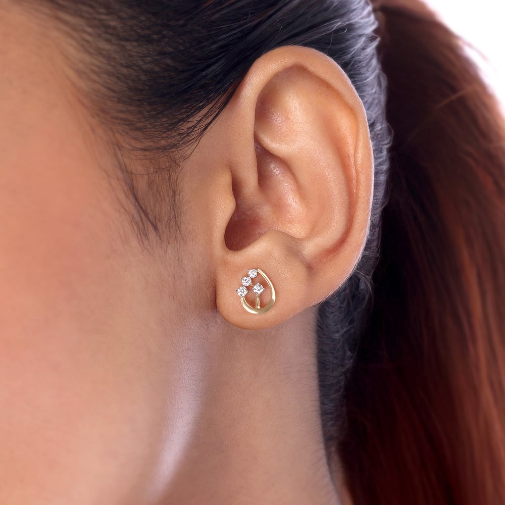 Gleaming Teardrop Diamond Earrings,,hi-res image number null