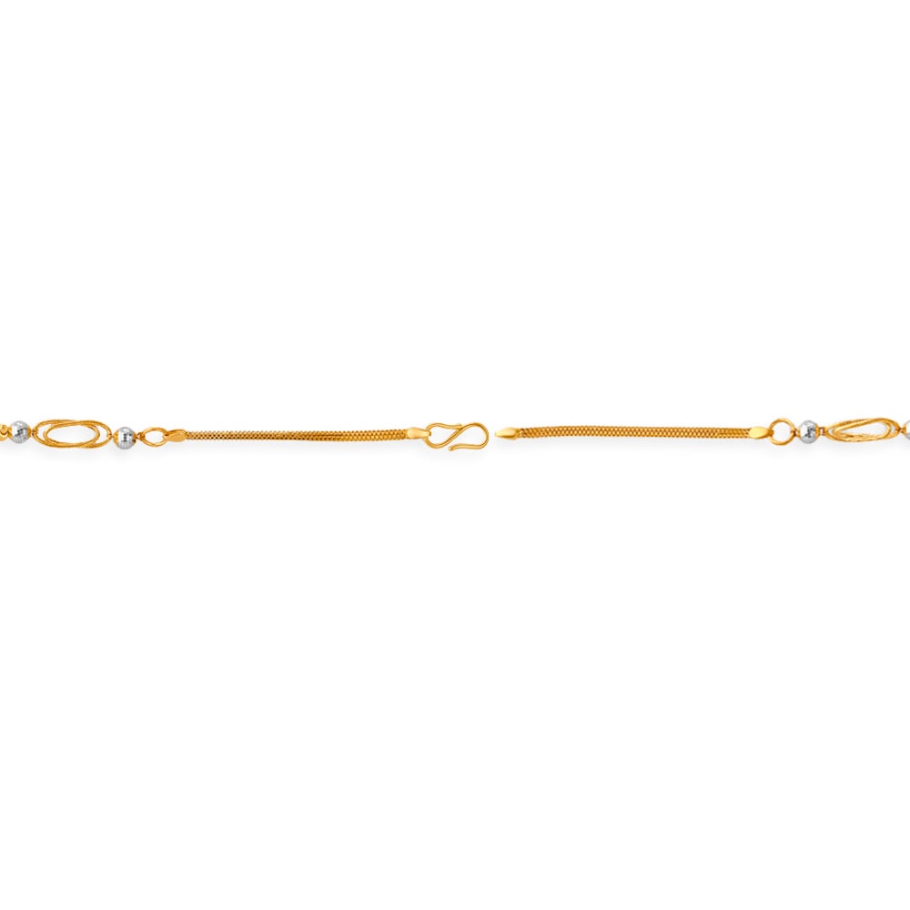 Scintillating Yellow Gold Beaded Bracelet,,hi-res image number null