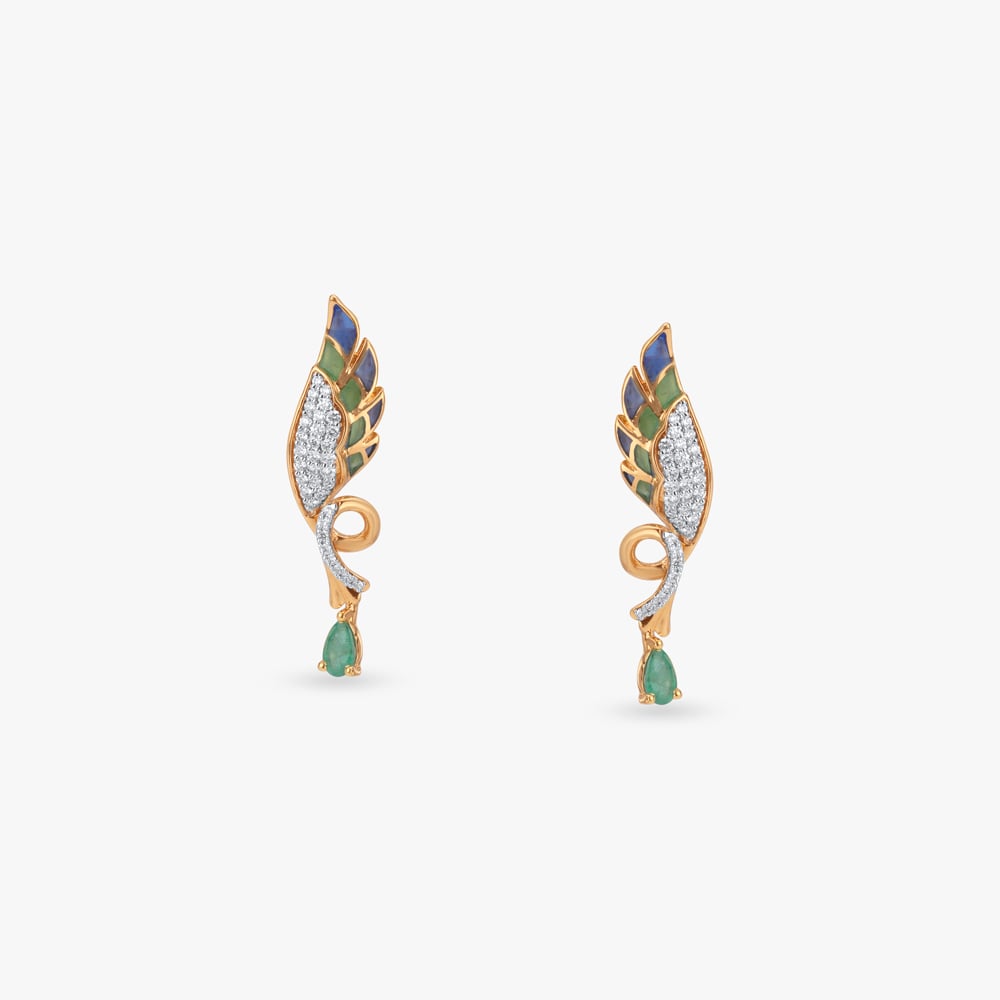 

Wings in Motion Diamond Drop Earrings