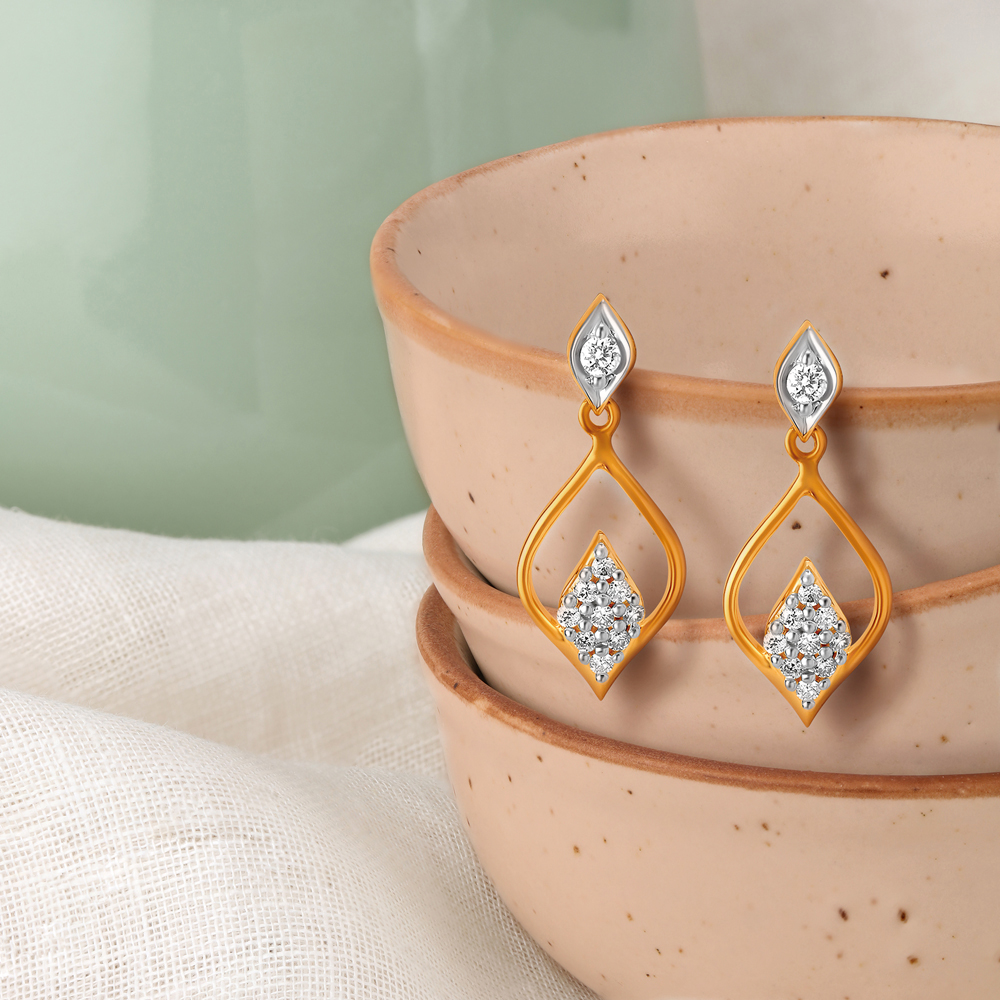 Enamouring Diamond Drop Earrings