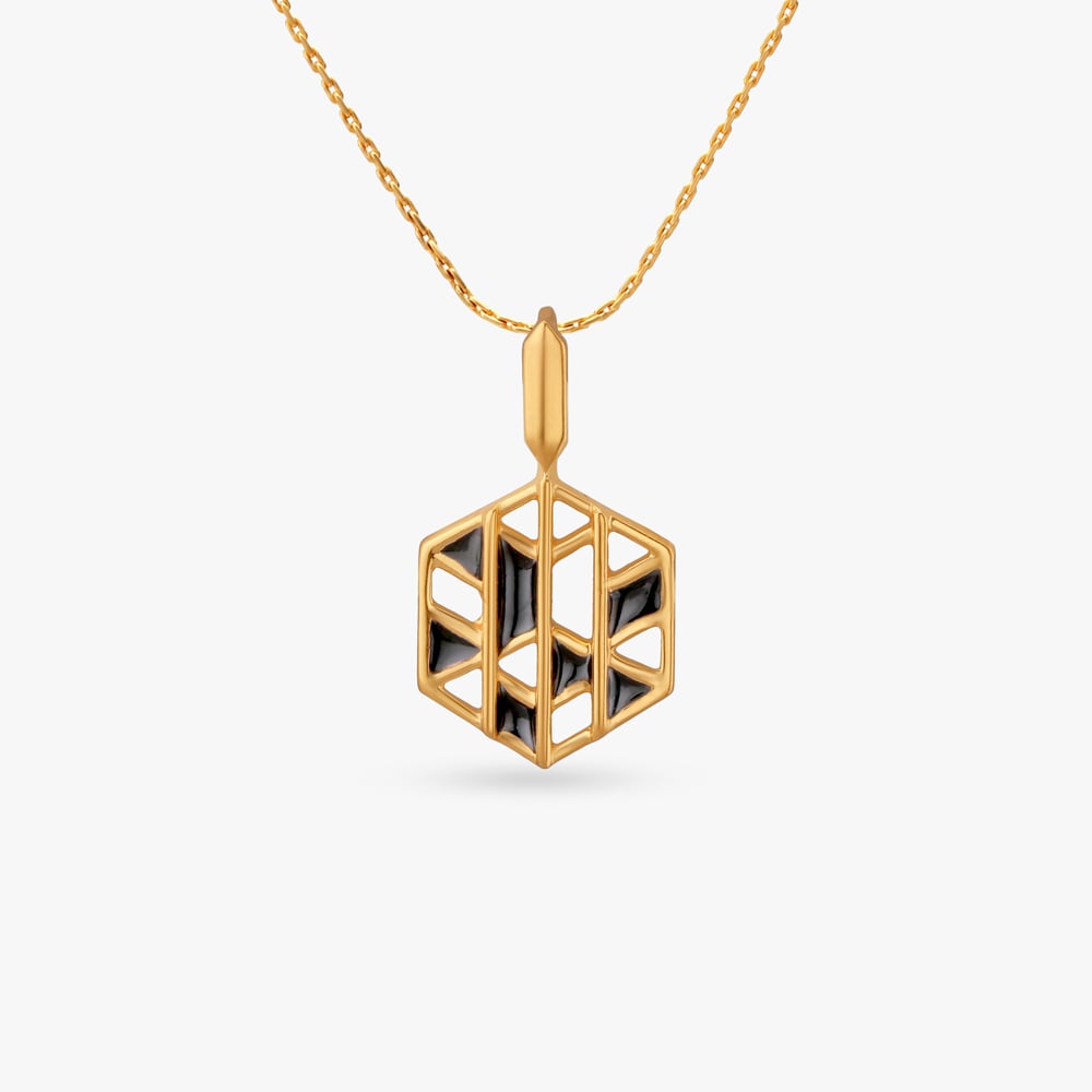 

Hexa Noir Gold Pendant