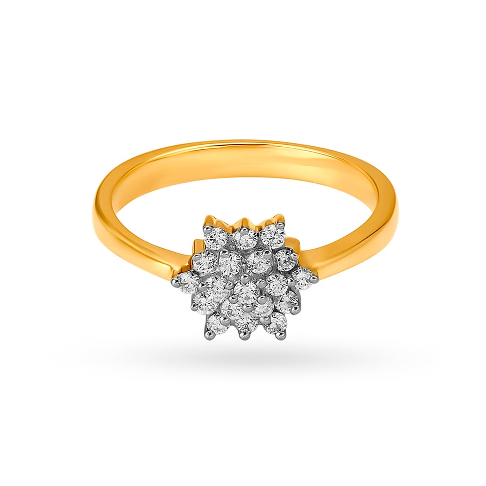 Sparkling Snowflake Diamond Finger Ring,,hi-res image number null