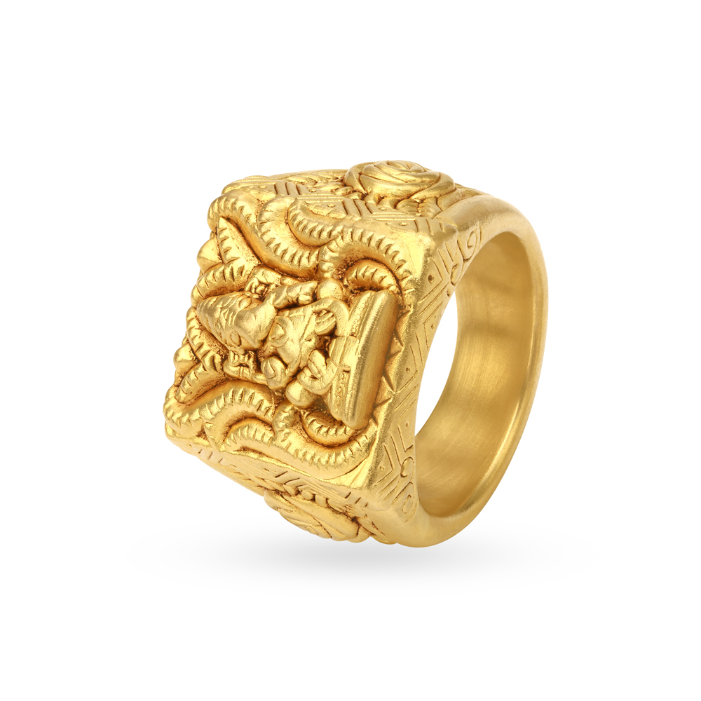 S964918 - Panchalogam Dakshinavarthi Ganapathy Ring Panchaloha Right Trunk Ganesha  Ring (5 Metals Panchadhatu Ring) 5grams - Aadhyathmika Kendra Chennai