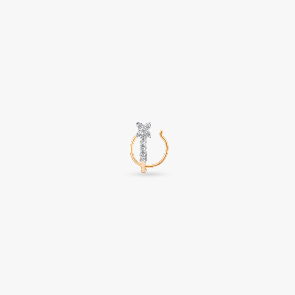 Celestial Trail Diamond Nose Pin,,hi-res image number null