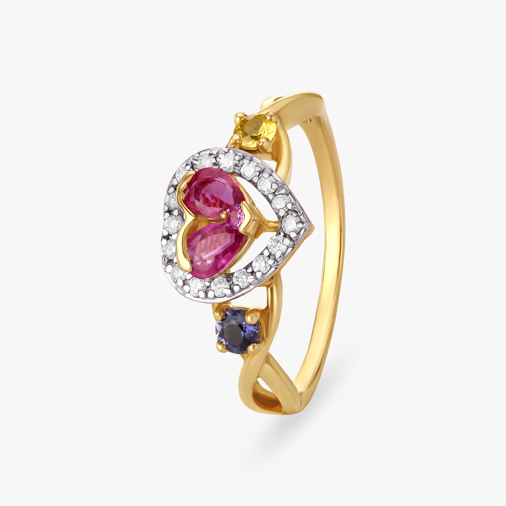 Royal Heart Diamond Finger Ring,,hi-res image number null