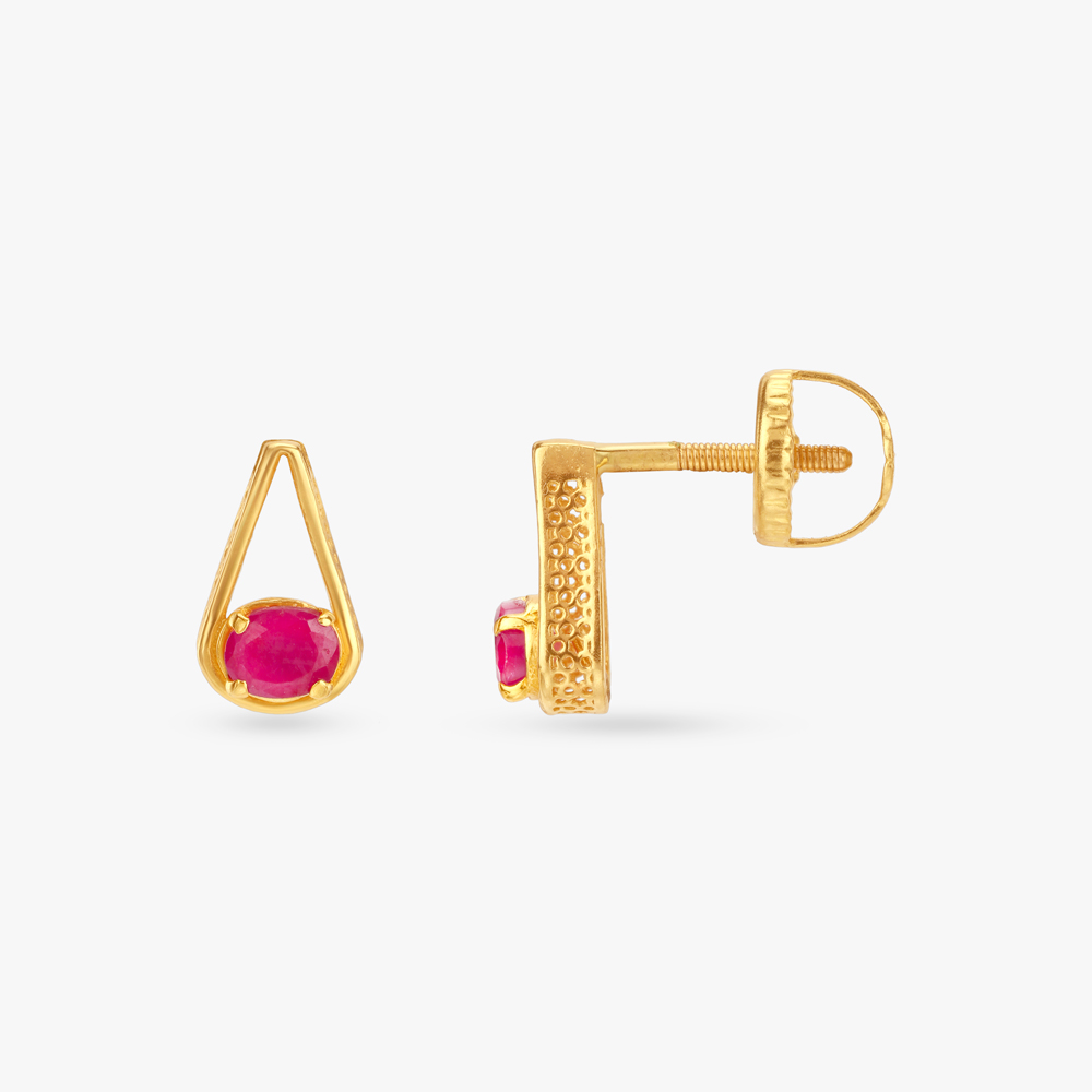 Youthful Drop Ruby Pendant and Earrings Set,,hi-res image number null