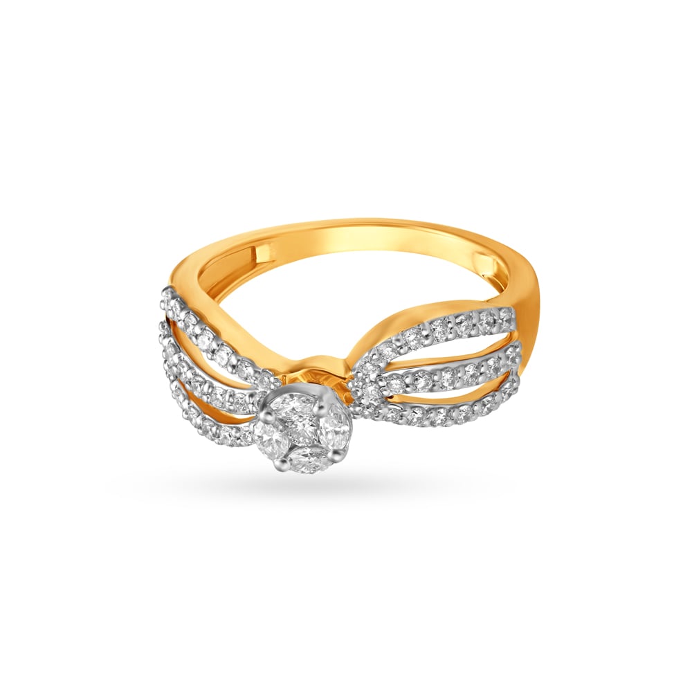Multi Stone Diamond Finger Ring,,hi-res image number null