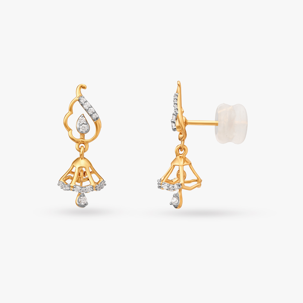 Dainty Elegance Diamond Jhumka,,hi-res image number null