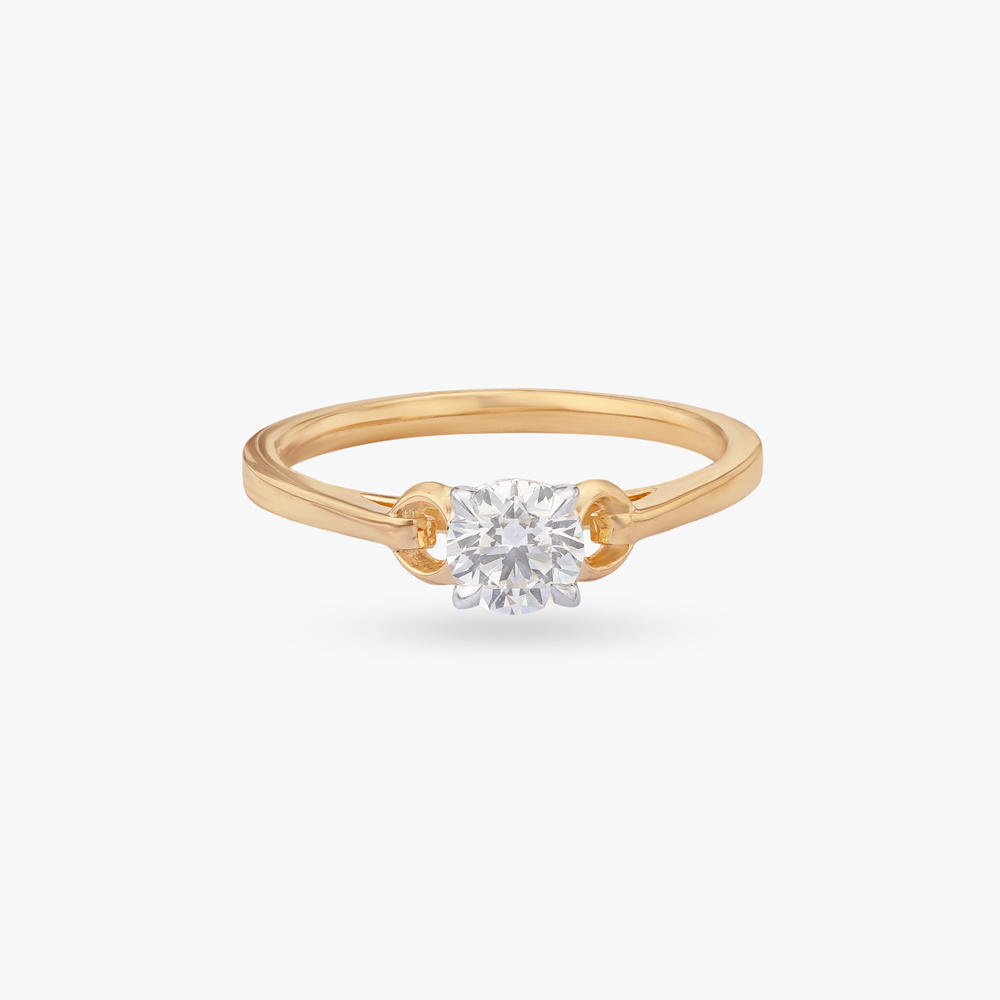 Sculpted Grace Solitaire Ring,,hi-res image number null